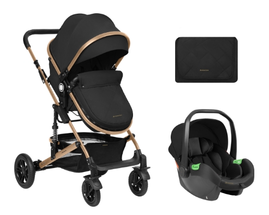 Slika Kolica 3u1 Amaia + košara + autosjedalica - Black Kikka Boo 