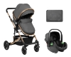 Slika Kolica 3u1 Amaia + košara + autosjedalica - Dark Grey Kikka Boo