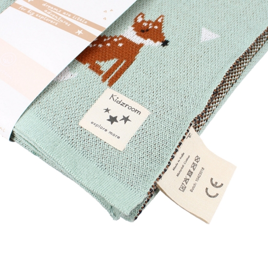Slika Dekica Sweet Snuggles 100 x 80 cm - Zelena Fox Kidzroom 