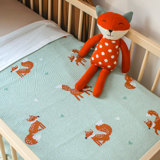 Slika Dekica Sweet Snuggles 100 x 80 cm - Zelena Fox Kidzroom 