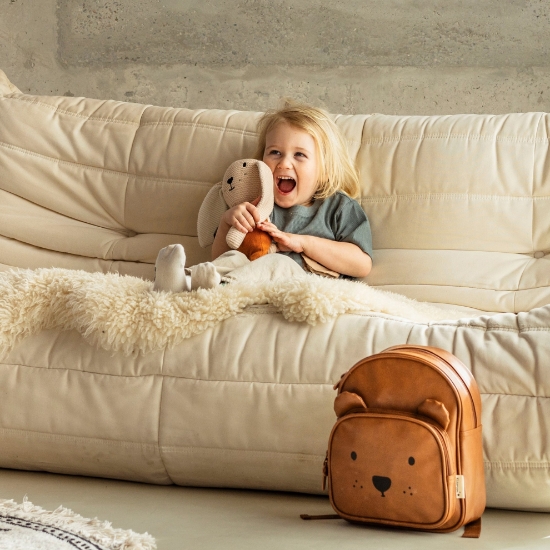 Slika Dječji ruksak Porto Beary Excited - Cognac Kidzroom 