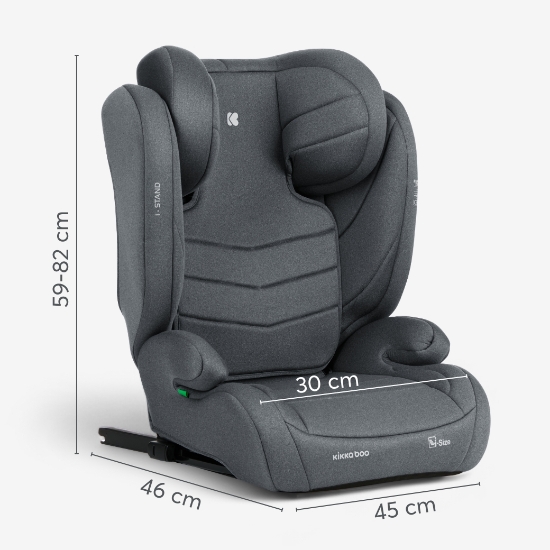 Slika Autosjedalica i-Stand i-Size, Grupa 2, 3 (15-36 kg) (100-150 cm) - Tamno Siva  Kikka Boo 