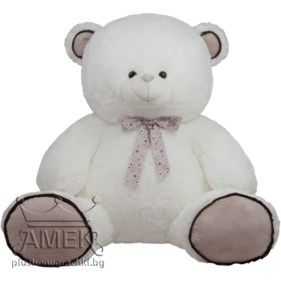 Slika Plišana igračka medvjedić s mašnom 68 cm - White Amek 