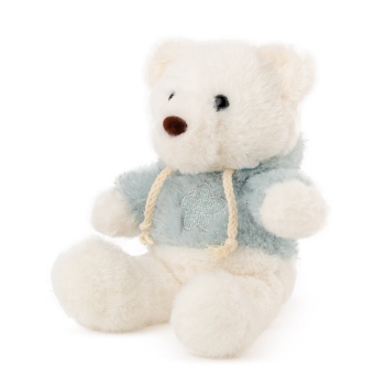 Slika Plišana igračka Bear with blue blouse 29 cm - White Amek 
