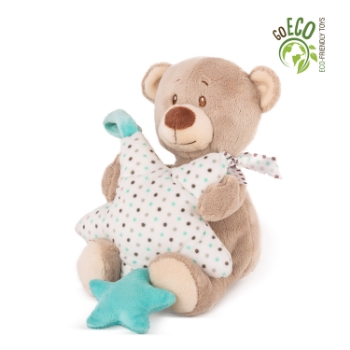 Slika Plišana igračka Eco Bear muzička igračka sa zvijezdom 24 cm - Plava Amek