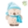 Plišana igračka Eco Owl with hat and scarf 21 cm - Blue Amek 