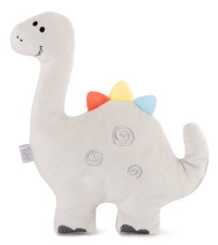 Slika Amek plišana igračka i zvečka Dinosaur Rorry 20 cm - Siva 