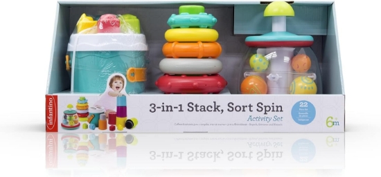 Slika Igračka 3-in-1 Stack, Sort Spin Infantino 