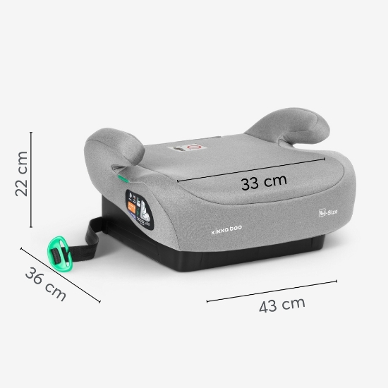 Slika Booster autosjedalica i-Go i-Size, Grupa 3 (22-36 kg) (125-150 cm) - Light Grey Kikka Boo 