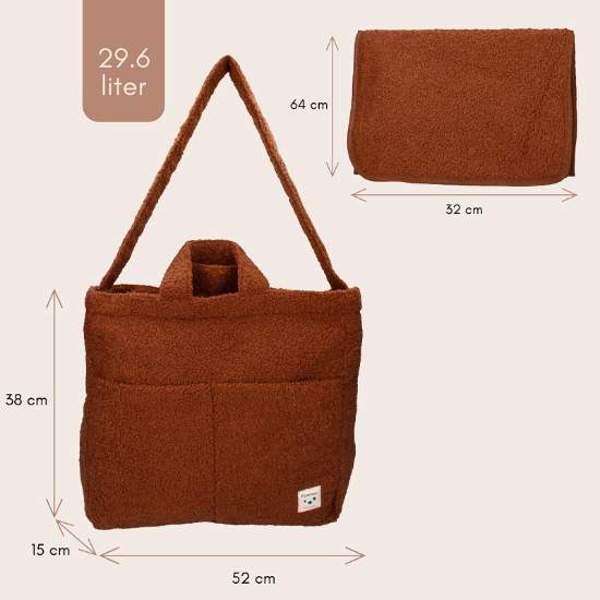 Slika Torba Care Sofia Loyal Love - Cognac Kidzroom 