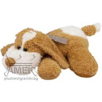 Slika Amek plišana igračka Ležeći pas sa vrpcom 33 cm - Brown