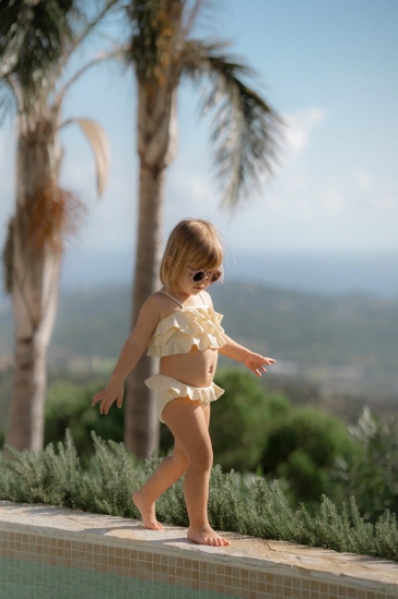 Slika Dvodijelni dječji kupaći kostim Ocean Treasures Yellow 98/104 - Little Dutch