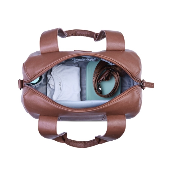 Slika Torba Mommy Club Signature Vegan Leather Dark Brown - Childhome