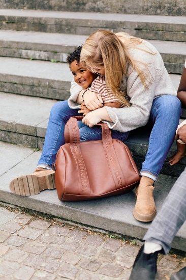 Slika Torba Mommy Club Signature Vegan Leather Dark Brown - Childhome
