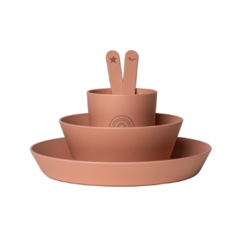 Prikažite detalje za Set posuđa od bio materijala  Unicorn Blush Pink Citron  Slika Set posuđa od bio materijala  Unicorn Blush Pink Citron