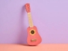 Slika Dječja gitara – ružičasta s cvijetom