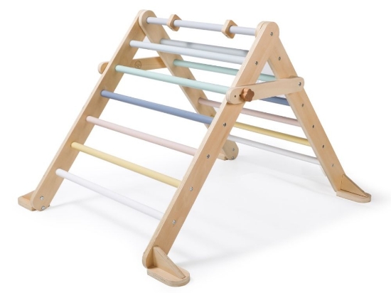 Slika Rastući Montessori Picklerov Trokut s 2u1 pločom – Pastel set