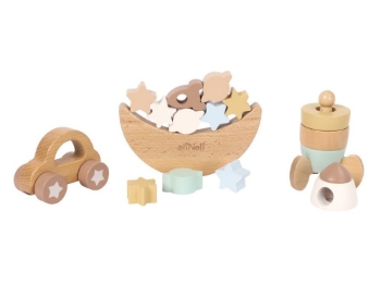 Slika Set drvenih igračaka za balansiranje i slaganje