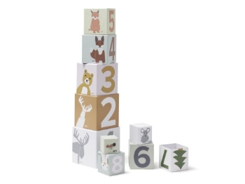 Slika Sklopive kocke s brojevima i šumskim životinjama – EDVIN