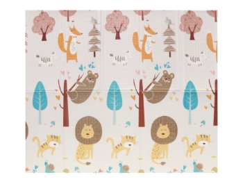 Slika Sklopiva pjenasta podloga za djecu, dvostrana XXL (180x200 cm) - Životinje