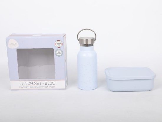 Slika Snack set za djecu – Plavi (bočica + kutijica)