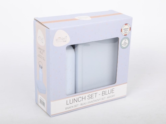 Slika Snack set za djecu – Plavi (bočica + kutijica)
