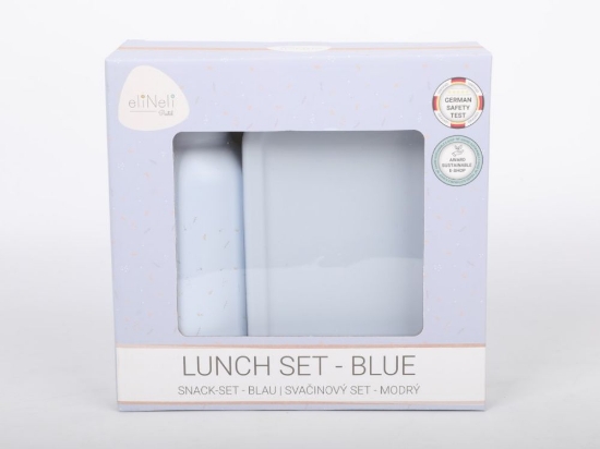 Slika Snack set za djecu – Plavi (bočica + kutijica)