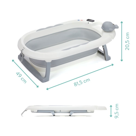 Slika Sklopiva kadica Beluga, white-grey Fillikid 