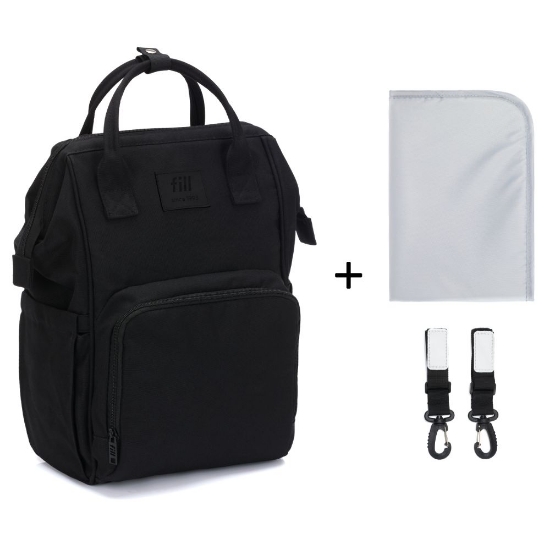 Slika Torba/ruksak za pelene Barcelona, black Fillikid 