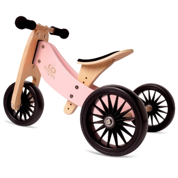 Slika Drvena dječja guralica tiny tot plus 2u1 rose kinderfeets® 