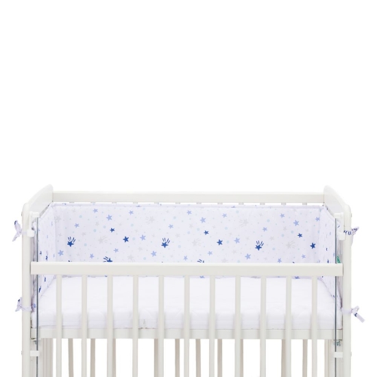 Slika Zaštitna ogradica za krevetić Cocon luxe, blue Stars Fillikid 
