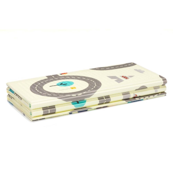 Slika Fillikid dvostrana podloga za igru Street & Animals in BOX, 180 x 200 cm