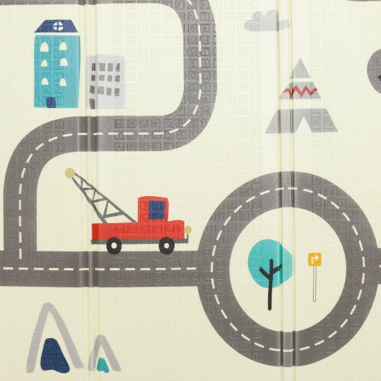 Slika Fillikid dvostrana podloga za igru Street & Animals in BOX, 180 x 200 cm