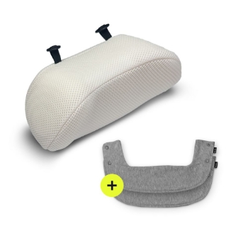 Prikažite detalje za Newborn set umetak + podbradak (2 kom), Oat White Nimbel  Slika Newborn set umetak + podbradak (2 kom), Oat White Nimbel