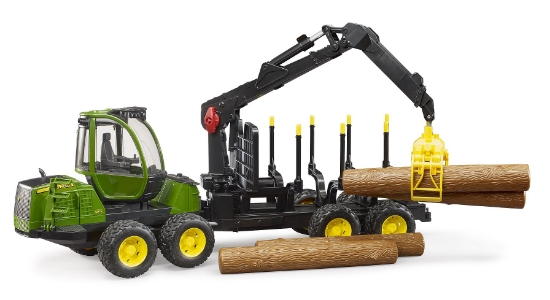 Slika Traktor John Deere s utovarivačem i prikolicom za drva 02133 BRUDER 
