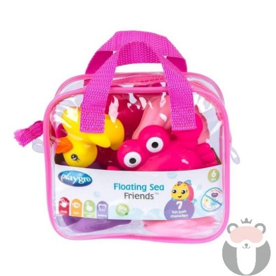 Slika Morske životinje za kupanje, roze, 7 kom u torbi 0188416 PLAYGRO