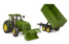 Slika Traktor John Deere 7R 350 s prednjim utovarivačem i prikolicom za prijevoz 03155 BRUDER 