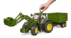 Slika Traktor John Deere 7R 350 s prednjim utovarivačem i prikolicom za prijevoz 03155 BRUDER 
