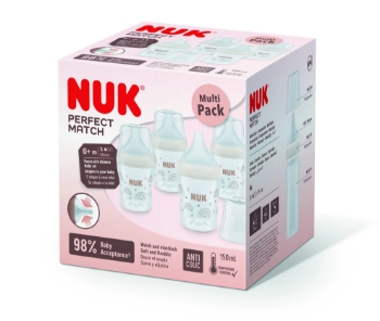 Slika Set bočica Perfect Match 4kom, 150ml multicolor kom 10225332 NUK 