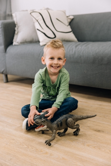 Slika Dinosaur mega Tyrannosaurus Rex na daljinsko upravljanje, para, svjetlosni i zvučni efekti 83167 FREE 2 PLAY