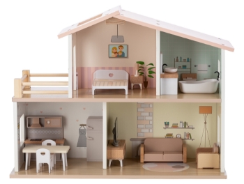 Prikažite detalje za Drvena kuća s namještajem Ella 85147 FREE 2 PLAY  Slika Drvena kuća s namještajem Ella 85147 FREE 2 PLAY