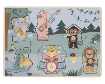 Slika  Drvena zvučna umetaljka džungla 85086 FREE 2 PLAY