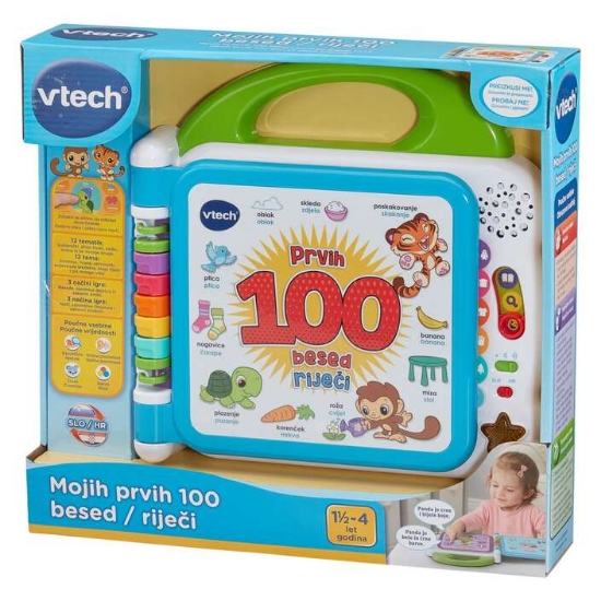 Slika Knjiga prvih 100 riječi, Hr/Slo jezik 80-601577 VTECH 