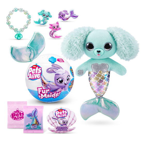 Slika Pliš Pets Alive Furmaids sort 9555 ZURU 