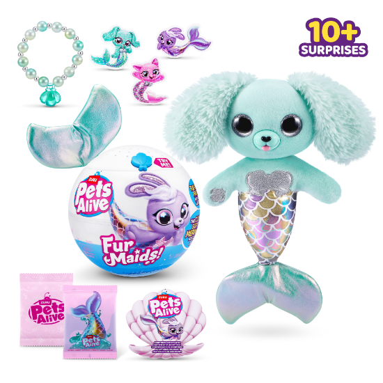 Slika Pliš Pets Alive Furmaids sort 9555 ZURU 