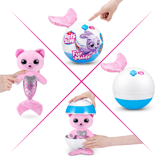 Slika Pliš Pets Alive Furmaids sort 9555 ZURU 