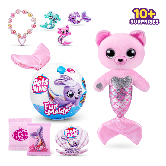 Slika Pliš Pets Alive Furmaids sort 9555 ZURU 