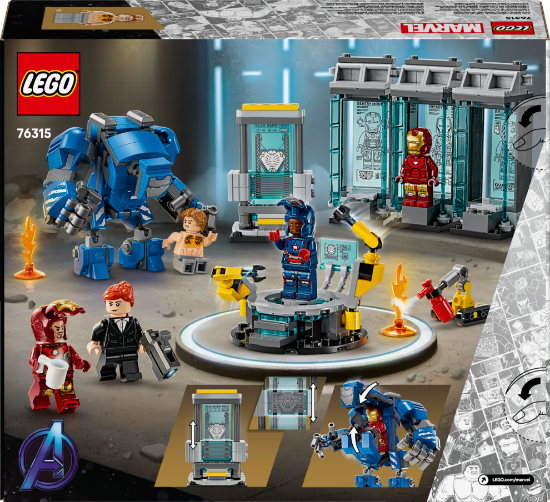 Slika LEGO® SUPER HEROES 76315 Iron Manov laboratorij: Dvorana oklopa