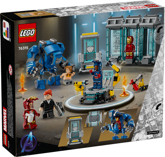Slika LEGO® SUPER HEROES 76315 Iron Manov laboratorij: Dvorana oklopa
