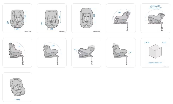 Slika Autosjedalica Pearl 360 Pro, Grupa 0+, 1 (0-18 kg) (61-105 cm) - Authentic Siva 2 Maxi-Cosi 